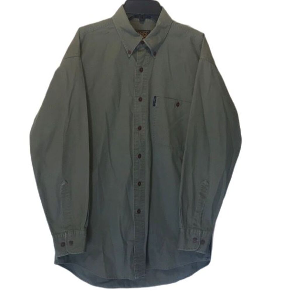Chaps Ralph Lauren button down long sleeve 100% cotton shirt outdoors casual